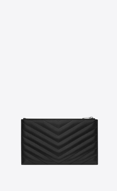 monogram pochette à billets en cuir embossé grain de poudre